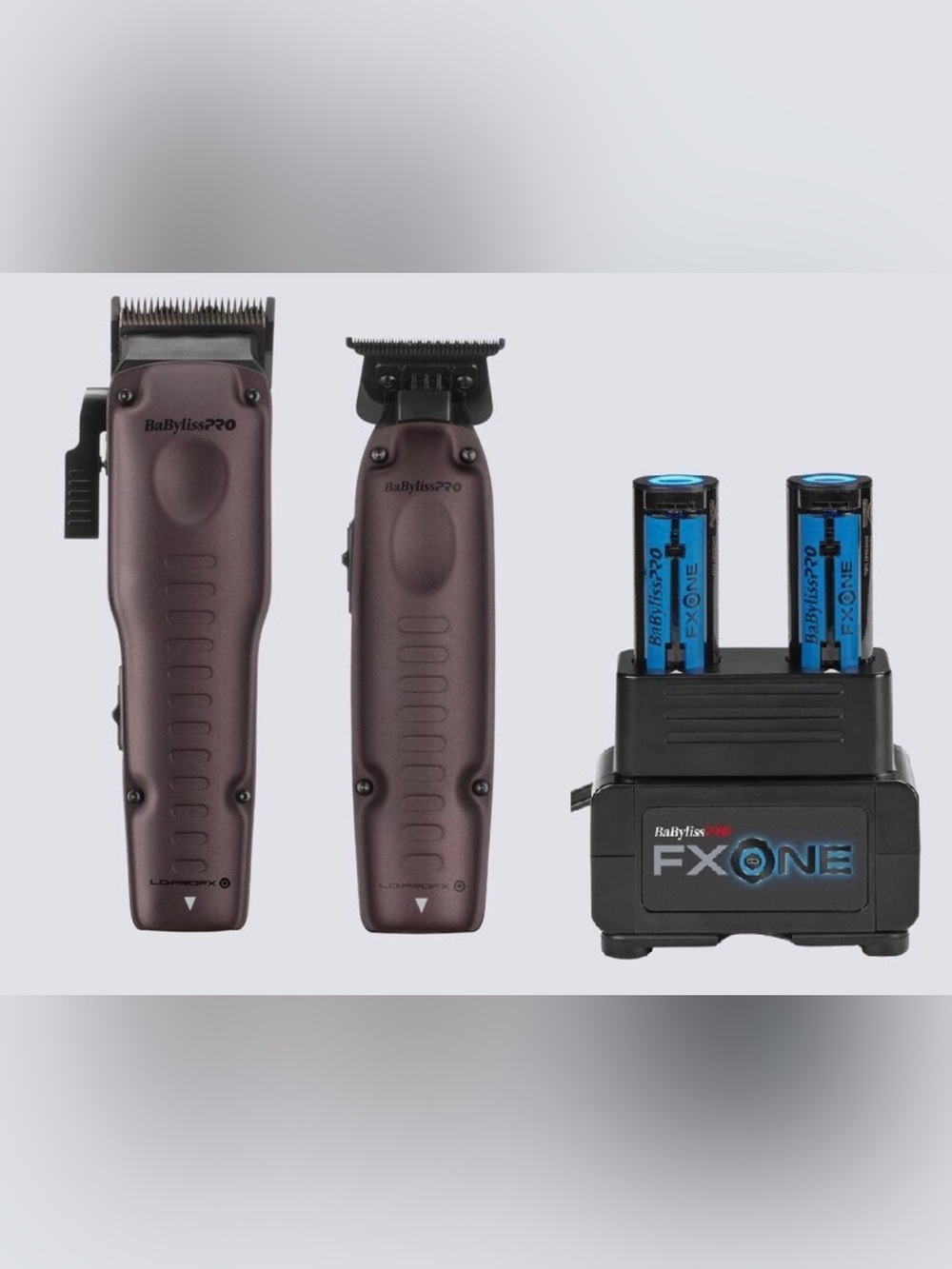 BaByliss Lo-Pro FX Clipper & Trimmer Set - Dark Purple Battery included
